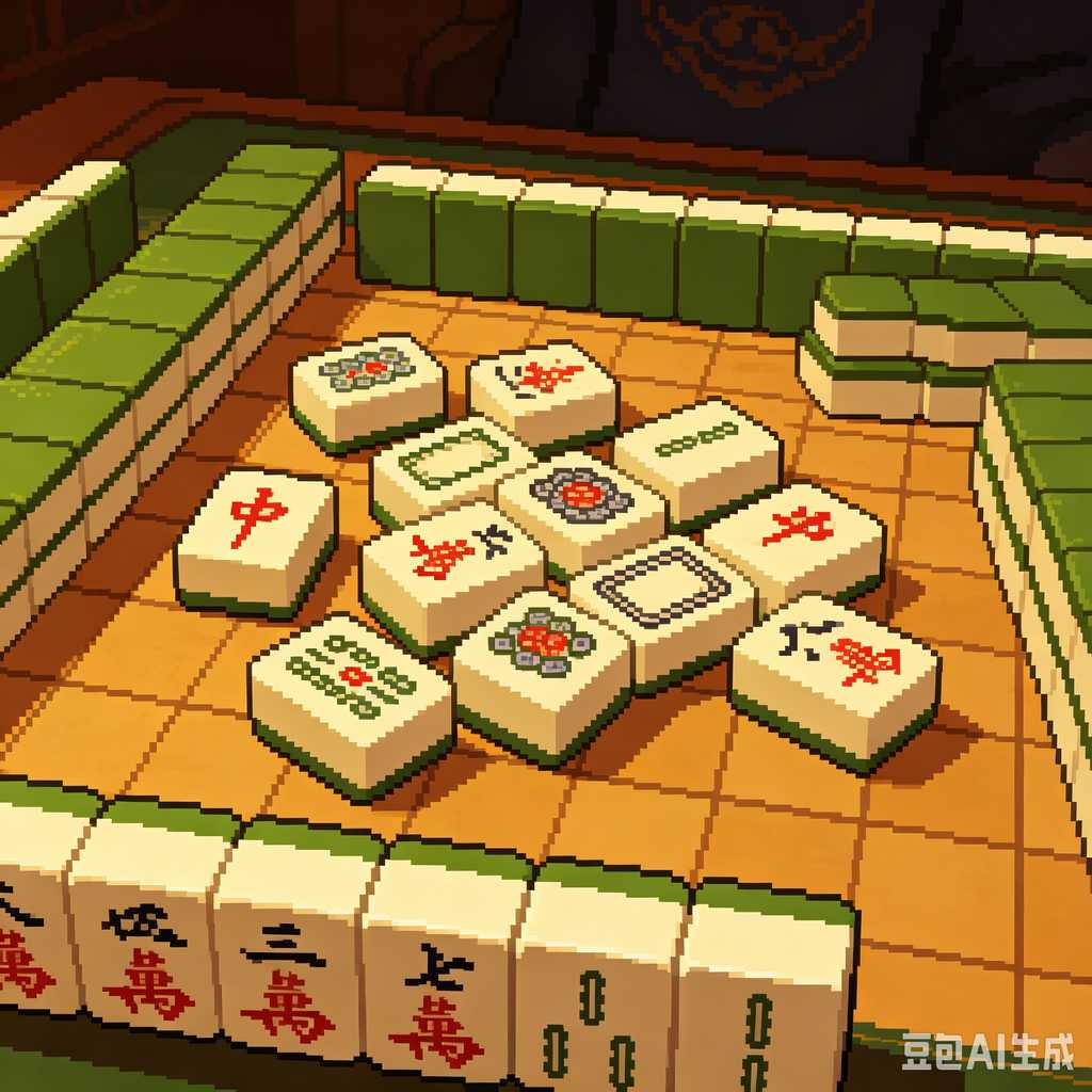 modern color mahjong tiles
